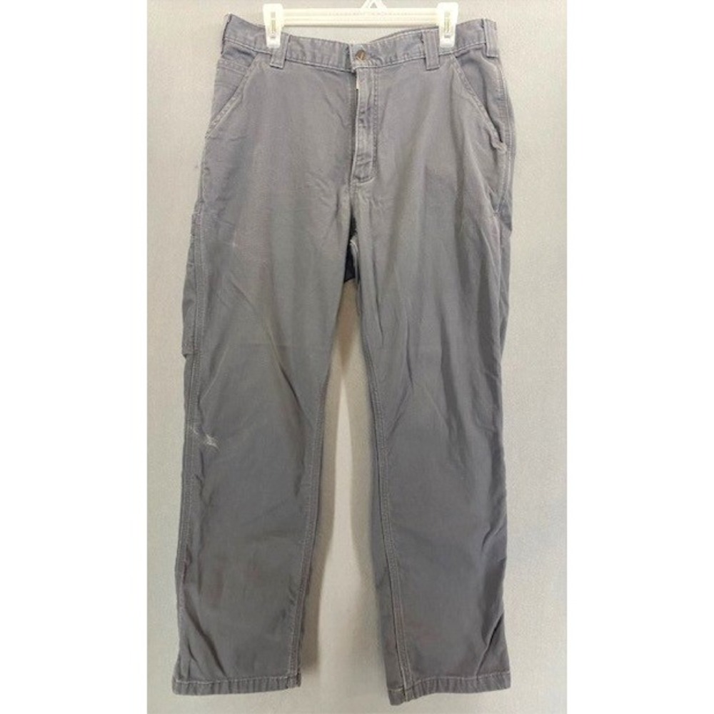 Carhartt BN3342 M Rugged Flex Relaxed Fit Canvas‎ Work Pants Mens 36x32 Grey